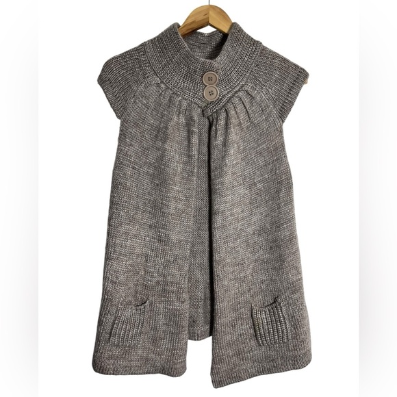 MaxMara Gray Knit Cape - Picture 1 of 5